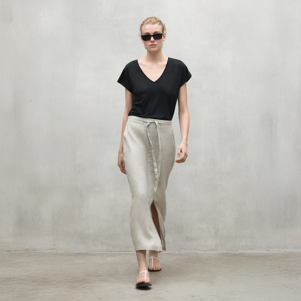 ECOALF BLACK ARENDAL T-SHIRT FOR WOMEN