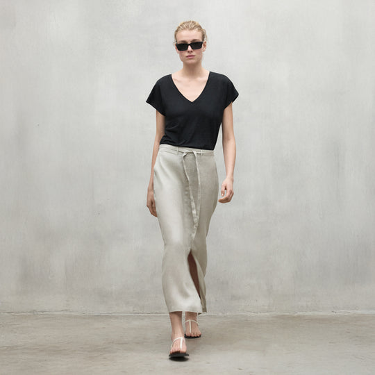 ECOALF BLACK ARENDAL T-SHIRT FOR WOMEN