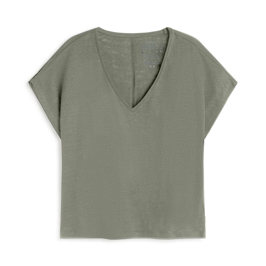 ECOALF KHAKI ARENDAL T-SHIRT FOR WOMEN