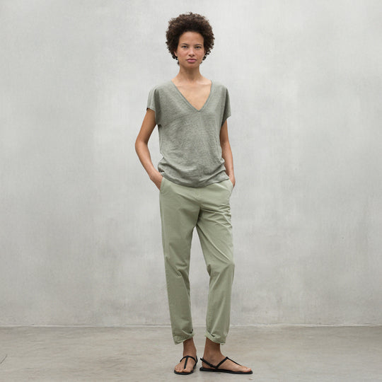 ECOALF KHAKI ARENDAL T-SHIRT FOR WOMEN
