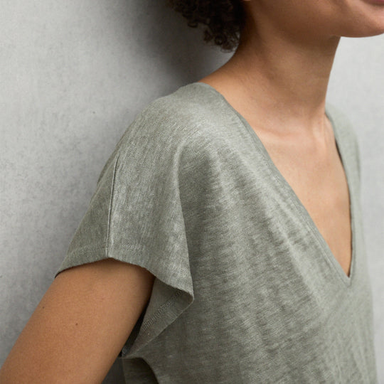 ECOALF KHAKI ARENDAL T-SHIRT FOR WOMEN