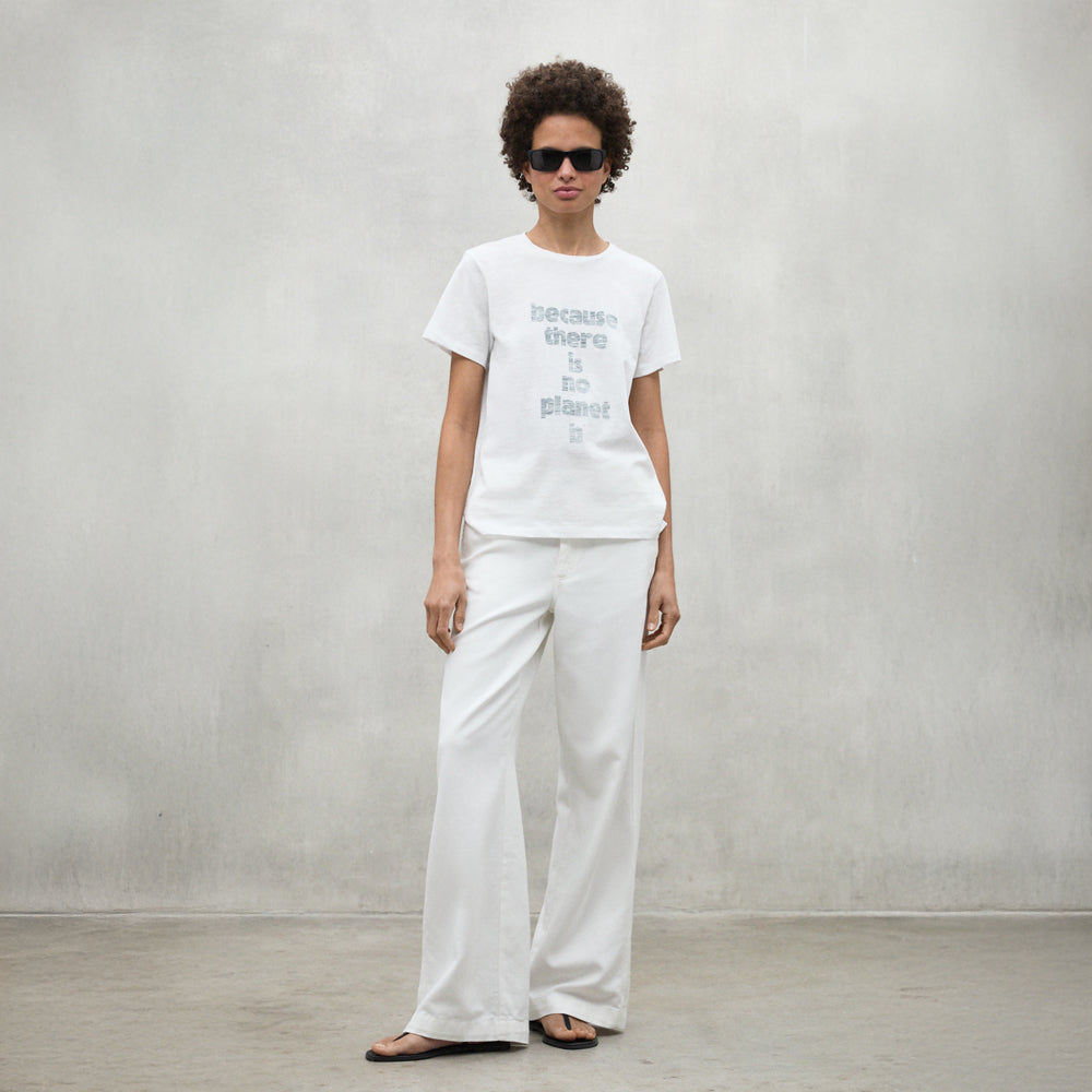 ECOALF WHITE GALENDE T-SHIRT FOR WOMEN