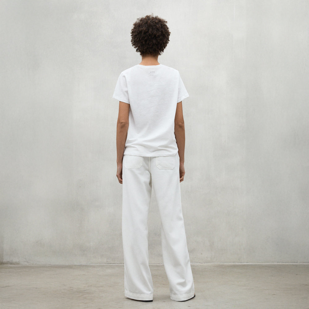 ECOALF WHITE GALENDE T-SHIRT FOR WOMEN
