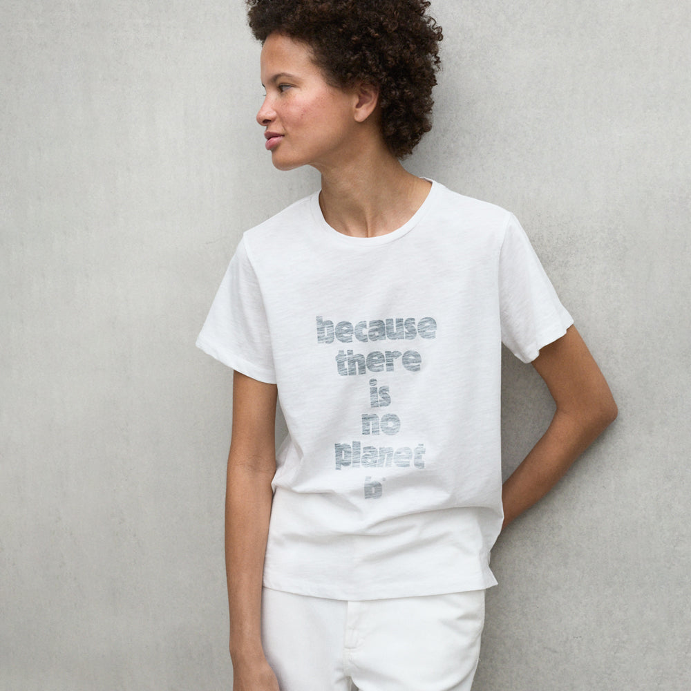 ECOALF WHITE GALENDE T-SHIRT FOR WOMEN