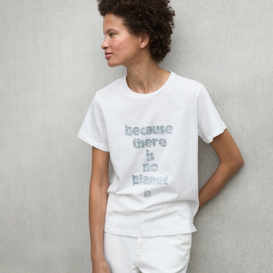 ECOALF WHITE GALENDE T-SHIRT FOR WOMEN