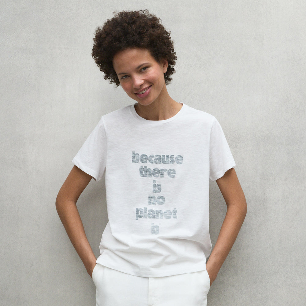 ECOALF WHITE GALENDE T-SHIRT FOR WOMEN