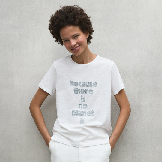 ECOALF WHITE GALENDE T-SHIRT FOR WOMEN