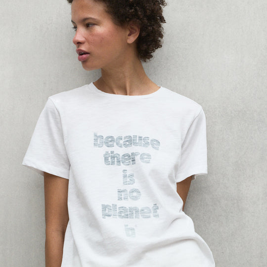 ECOALF WHITE GALENDE T-SHIRT FOR WOMEN