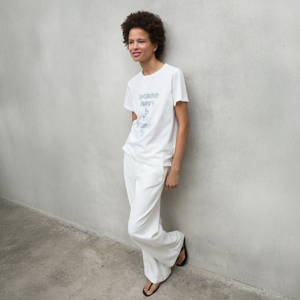 ECOALF WHITE GALENDE T-SHIRT FOR WOMEN