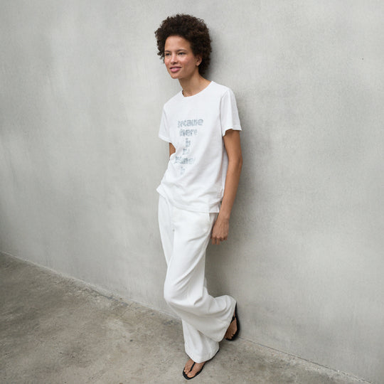 ECOALF WHITE GALENDE T-SHIRT FOR WOMEN