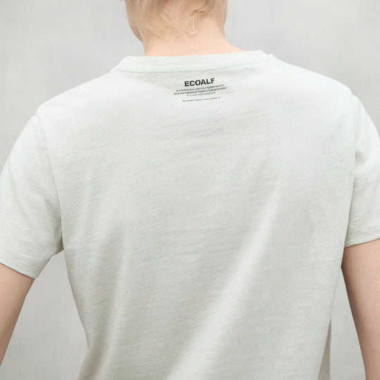 ECOALF PALE GREEN GALENDE T-SHIRT FOR WOMEN