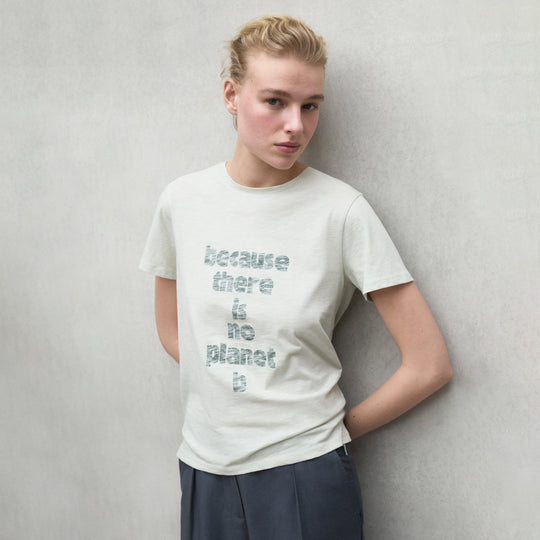 ECOALF PALE GREEN GALENDE T-SHIRT FOR WOMEN