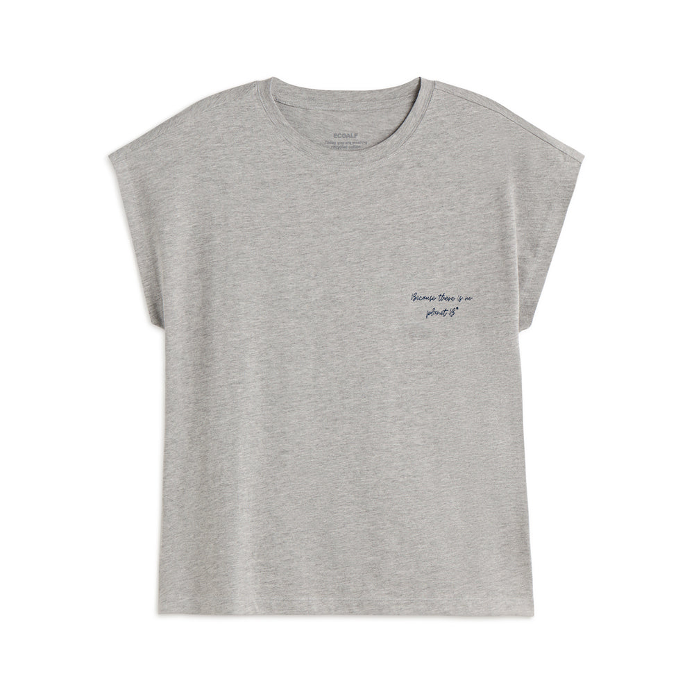 ECOALF GREY MELANGE NAMUR T-SHIRT FOR WOMEN