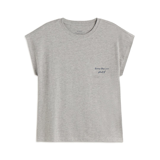 ECOALF GREY MELANGE NAMUR T-SHIRT FOR WOMEN