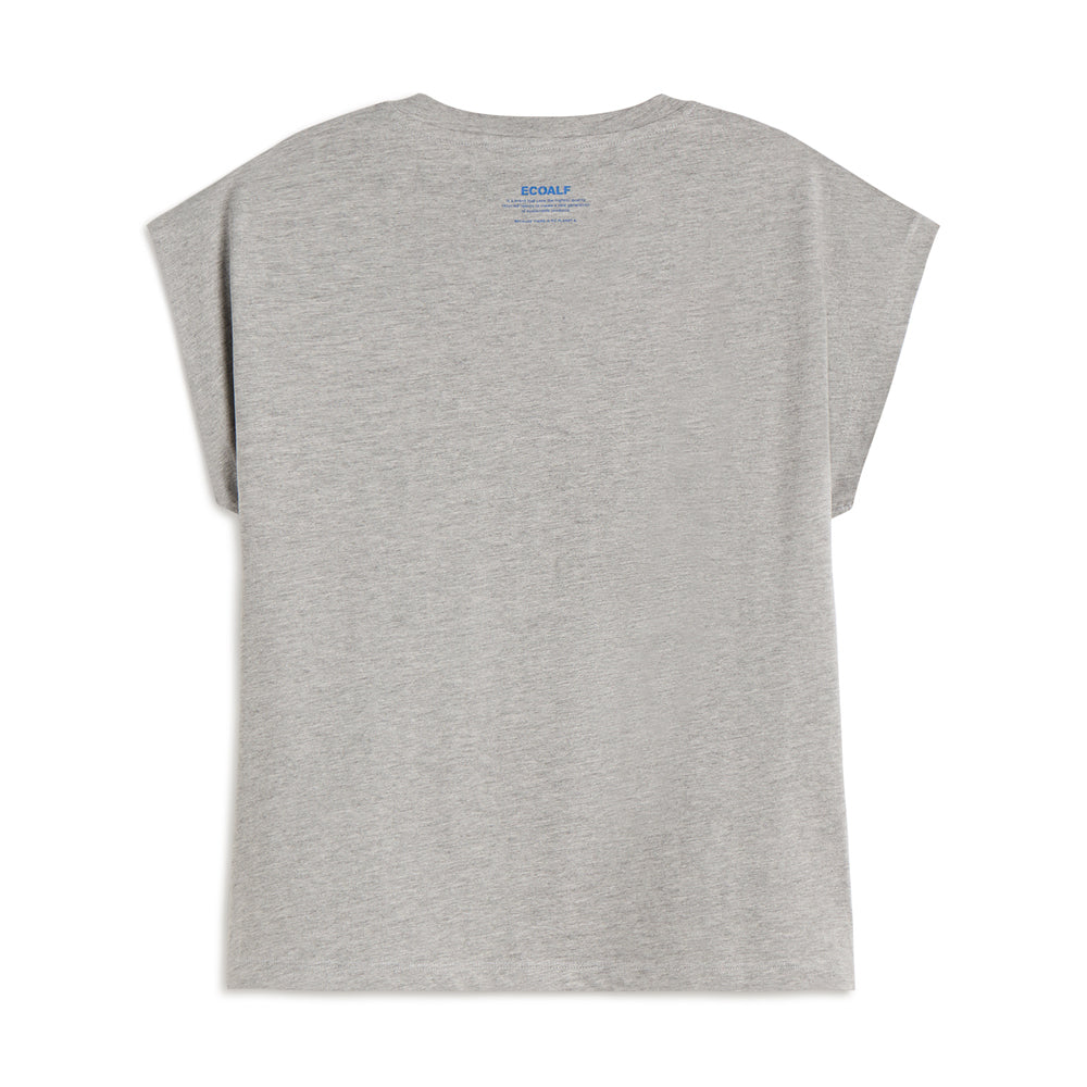 ECOALF GREY MELANGE NAMUR T-SHIRT FOR WOMEN