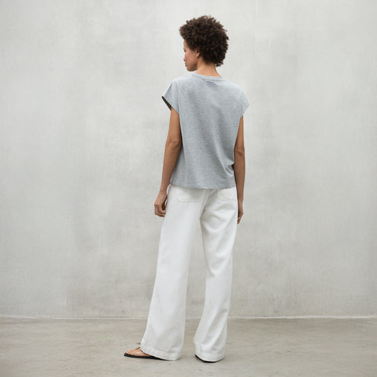 ECOALF GREY MELANGE NAMUR T-SHIRT FOR WOMEN
