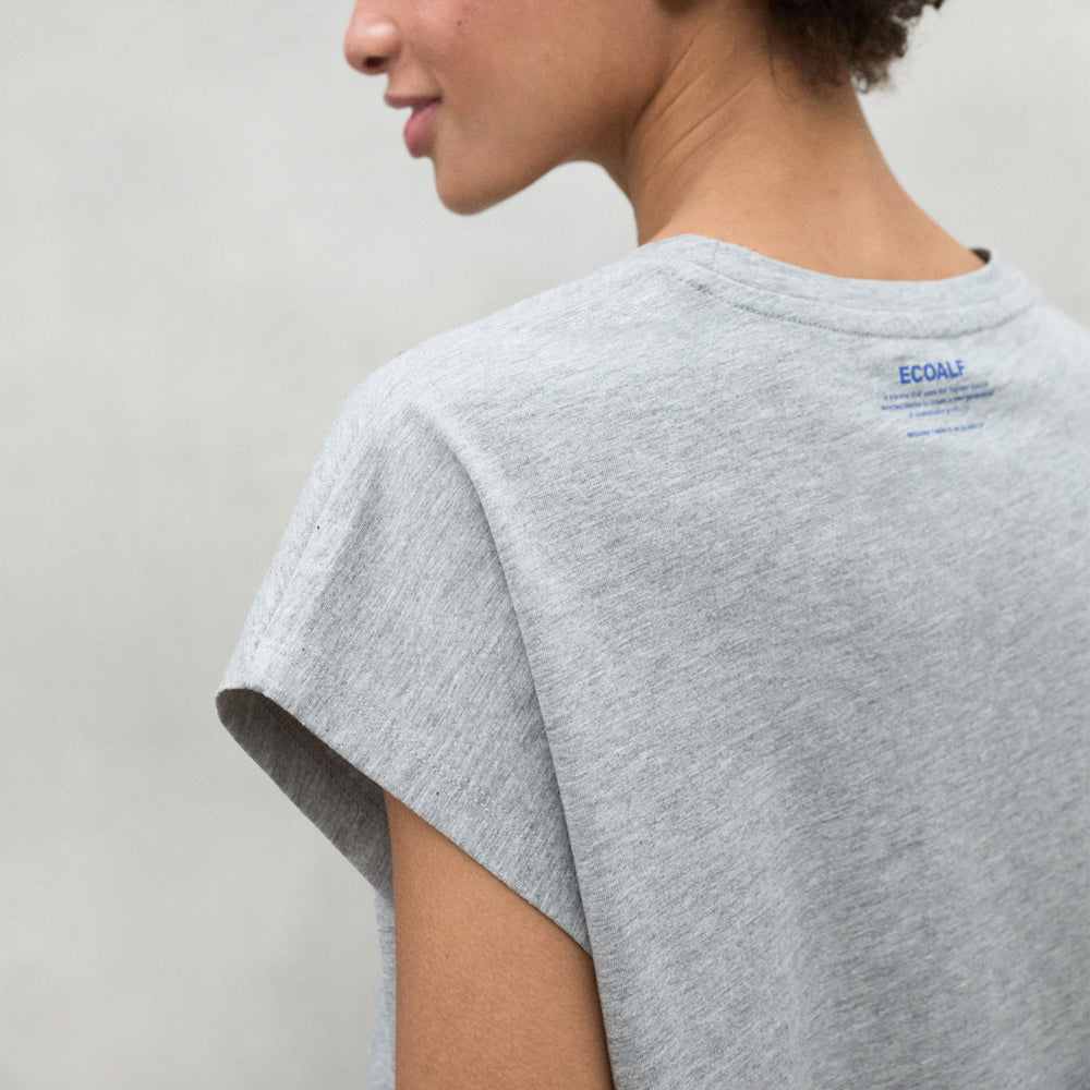 ECOALF GREY MELANGE NAMUR T-SHIRT FOR WOMEN