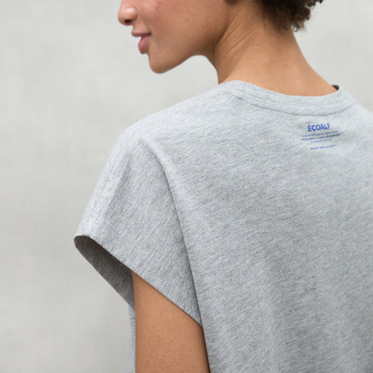 ECOALF GREY MELANGE NAMUR T-SHIRT FOR WOMEN