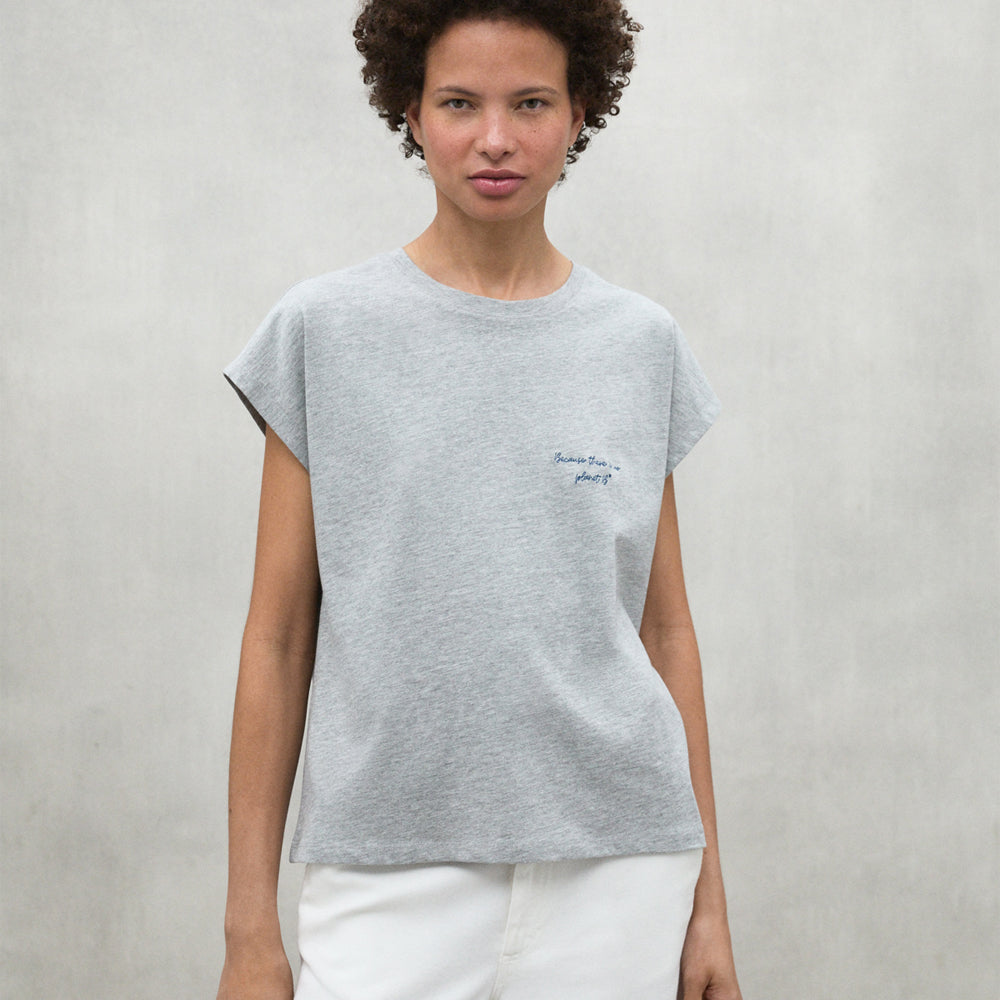 ECOALF GREY MELANGE NAMUR T-SHIRT FOR WOMEN