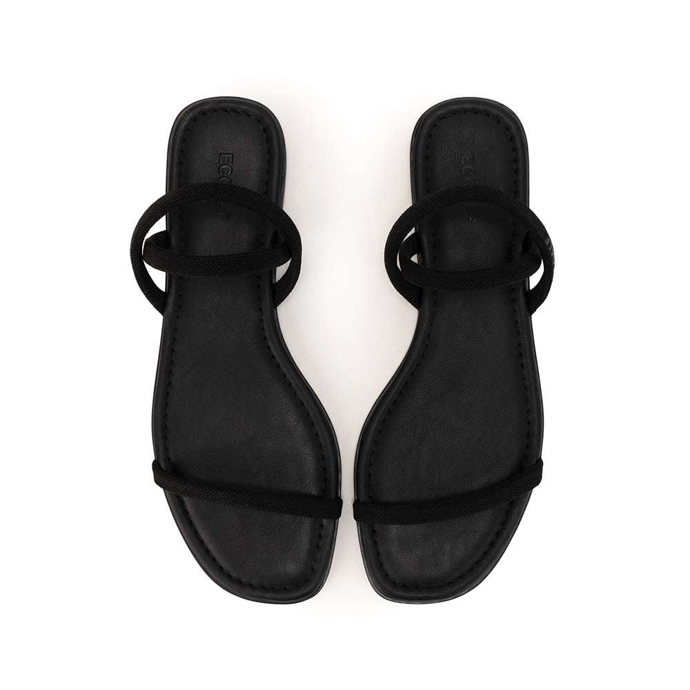 ECOALF TOTAL BLACK DELHI SANDALS FOR WOMEN