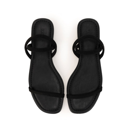 ECOALF TOTAL BLACK DELHI SANDALS FOR WOMEN