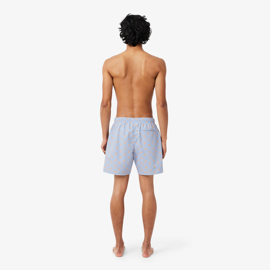 Mid Length Crocodile Print Swim Trunks - MH1851