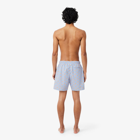 Mid Length Crocodile Print Swim Trunks - MH1851