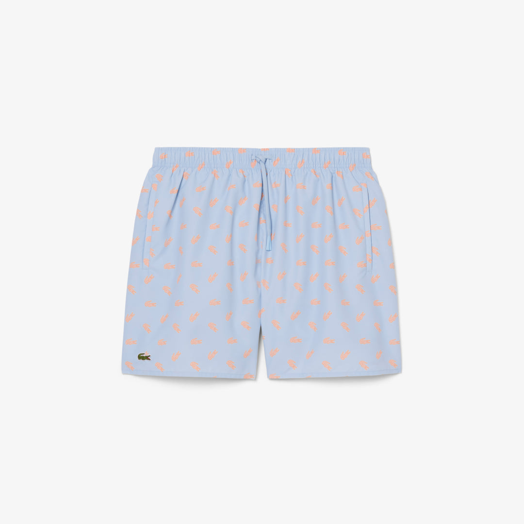Mid Length Crocodile Print Swim Trunks - MH1851