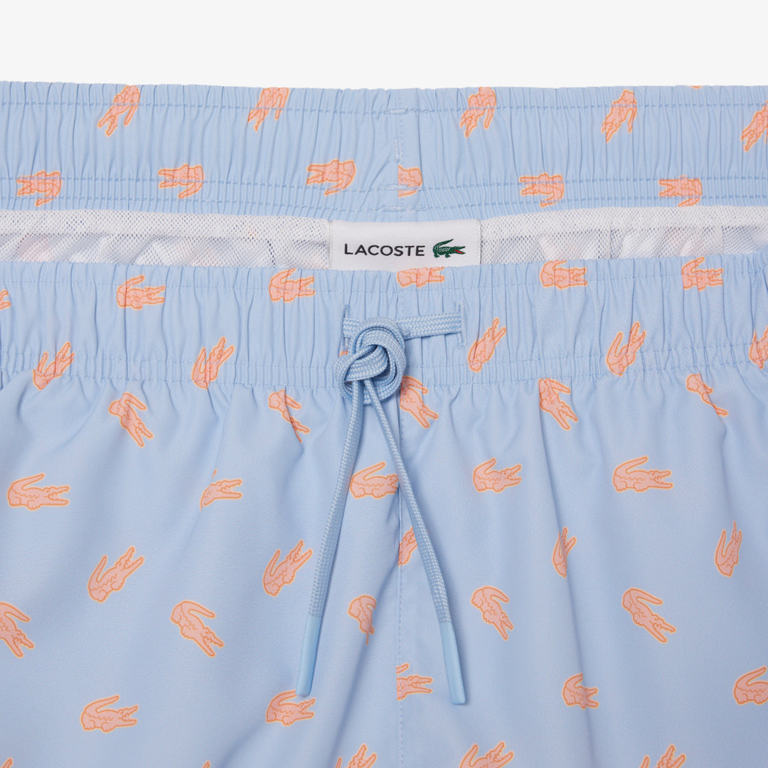 Mid Length Crocodile Print Swim Trunks - MH1851