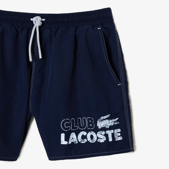 Men’s Lacoste Quick Dry Swim Trunks with Integrated Lining - MH5637