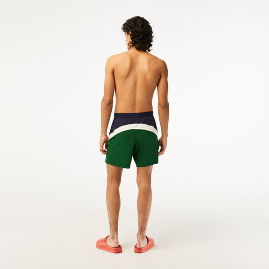 Men’s Lacoste Recycled Polyamide Colourblock Swim Trunks - MH5642