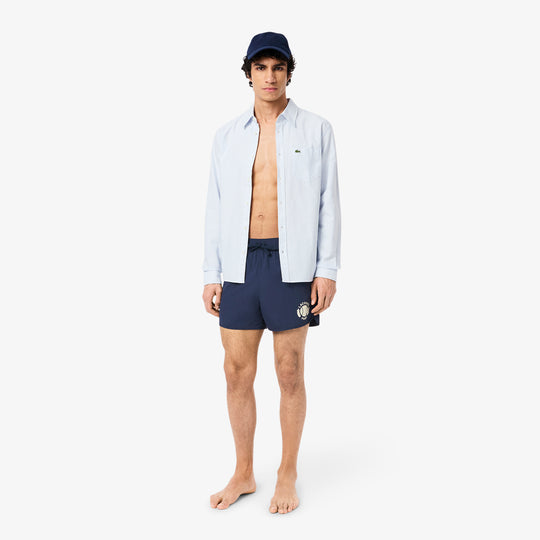 Short Badge Accent Swim Trunks - MH9106