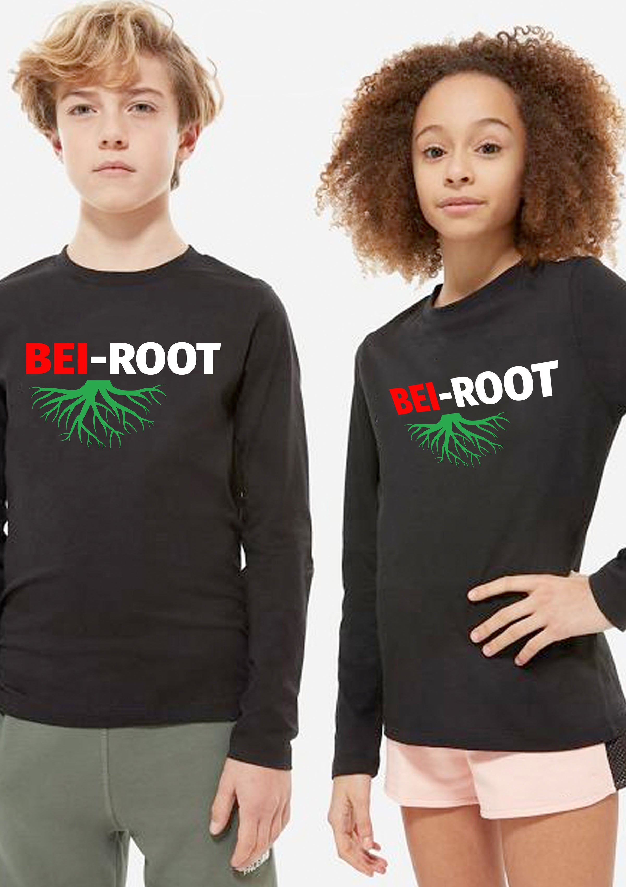 Shop The Latest Collection Of Bei-Root Nc1 Black Round-Necked  Long Sleeve T-Shirt In Lebanon