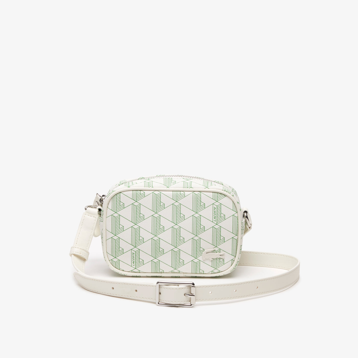 Lacoste Women's Monogram Zip Crossover Bag - One Size In White