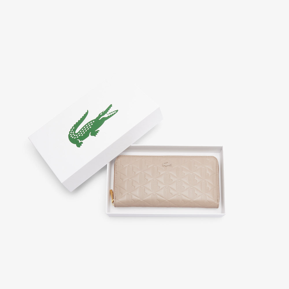 Maheki Zipped Embossed Leather Billfold-NF4790MH - MYHOLDAL LEBANON