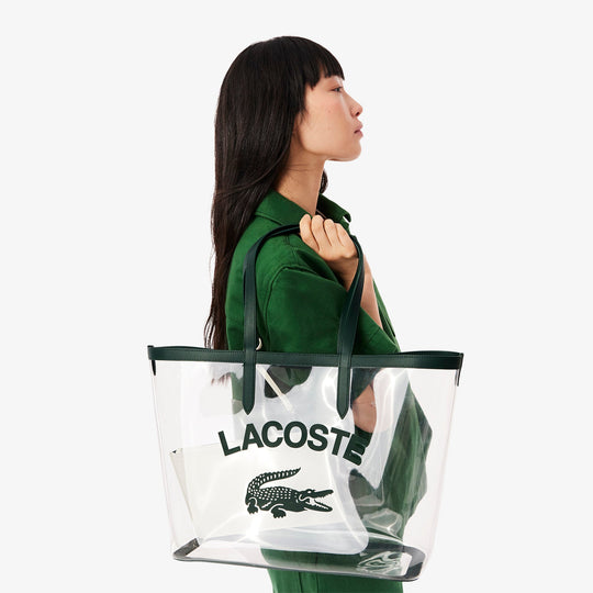 Large Anna Transparent Grained Tote-NF4930AS