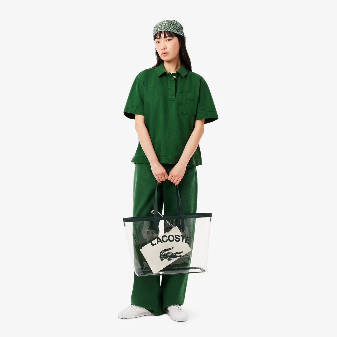 Large Anna Transparent Grained Tote-NF4930AS