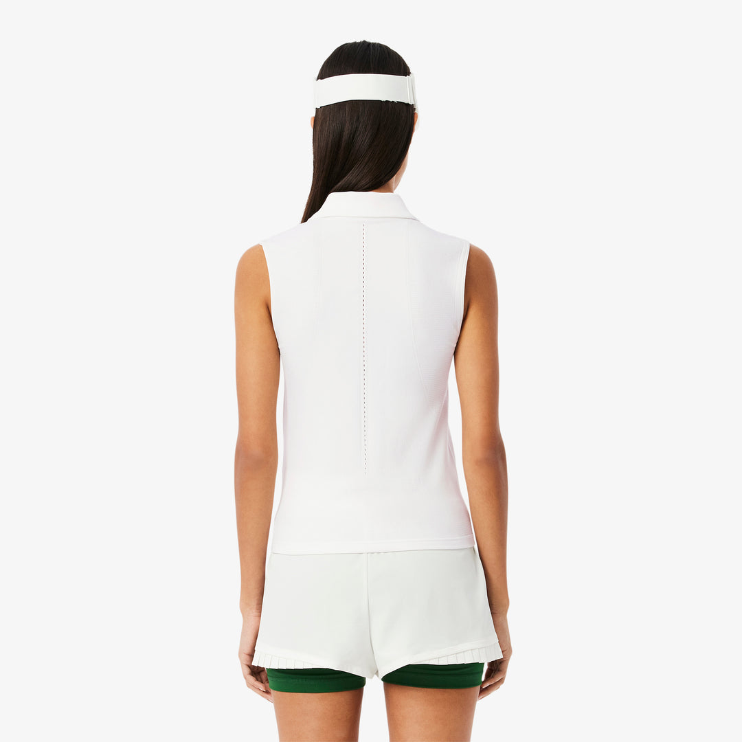 Sleeveless Stretch Knit Tennis Polo Shirt - PF0614