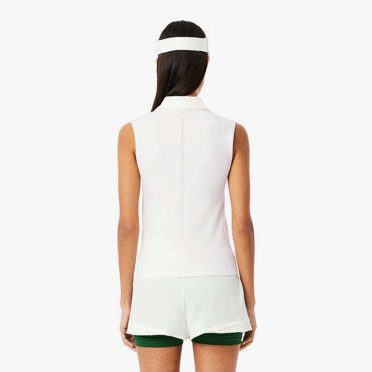 Sleeveless Stretch Knit Tennis Polo Shirt - PF0614