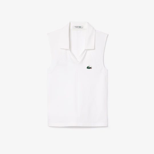 Sleeveless Stretch Knit Tennis Polo Shirt - PF0614