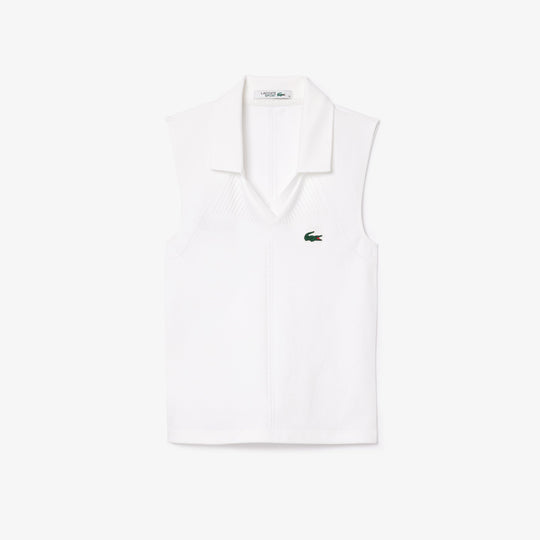 Sleeveless Stretch Knit Tennis Polo Shirt-PF0614