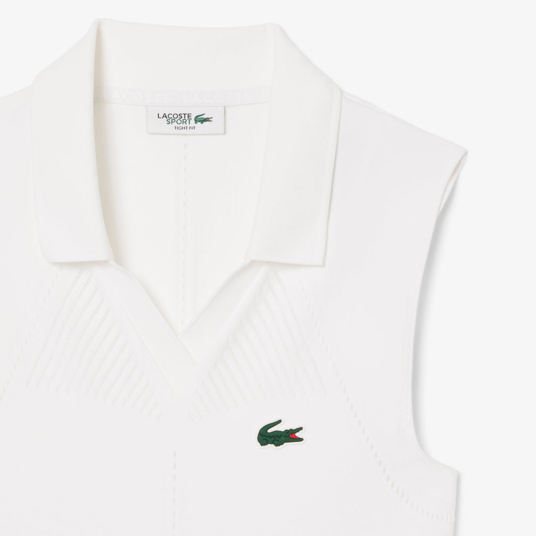 Sleeveless Stretch Knit Tennis Polo Shirt-PF0614