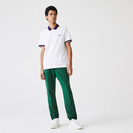 Regular Fit Stretch Cotton Pique Contrast Collar Polo Shirt - PH3461