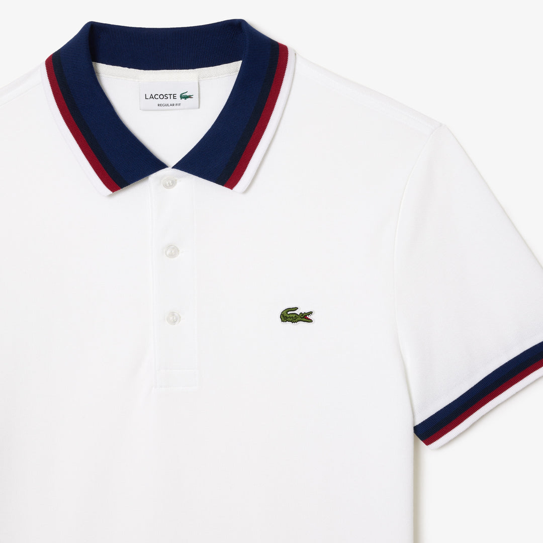 Regular Fit Stretch Cotton Pique Contrast Collar Polo Shirt - PH3461