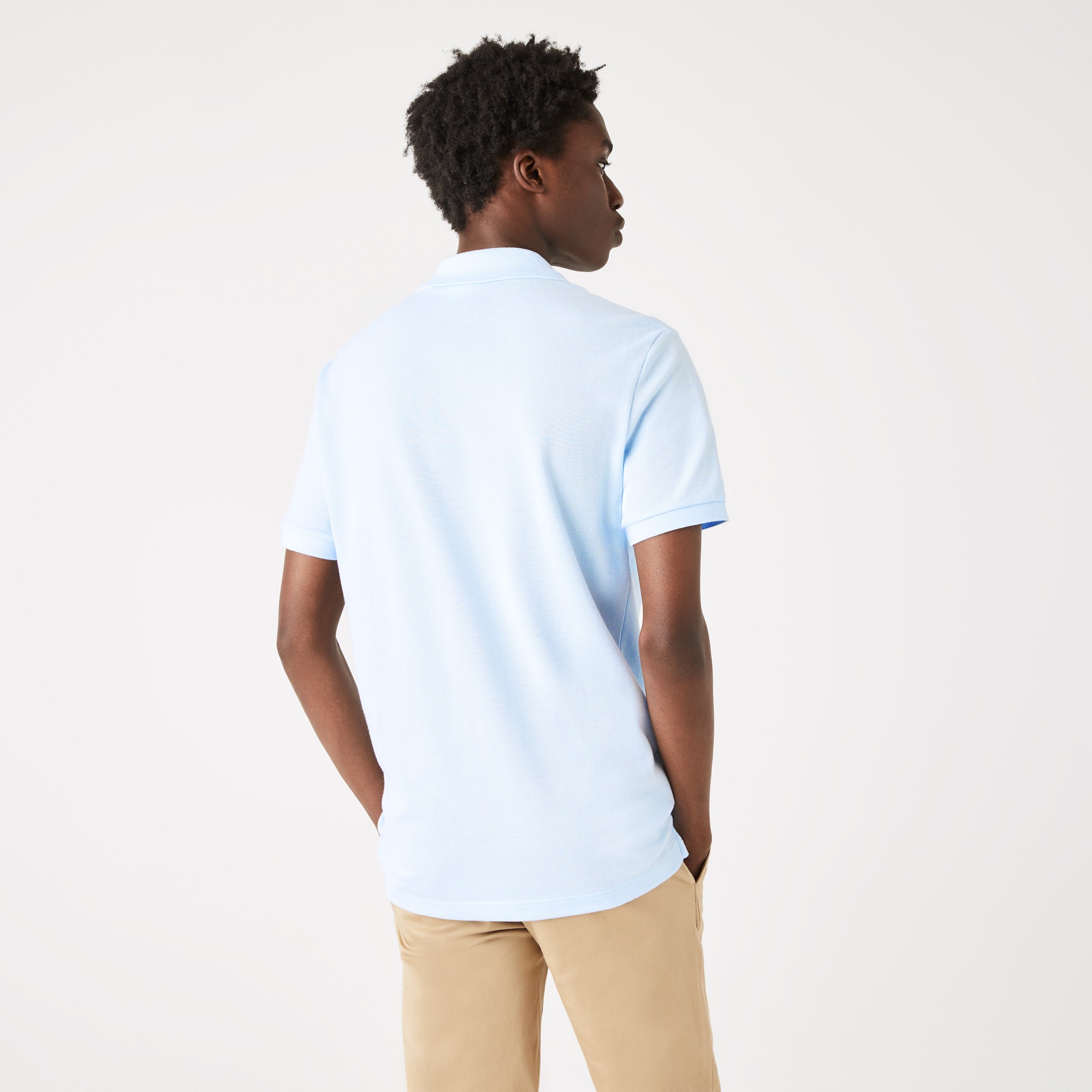 Men's slim fit lacoste polo shop shirt in stretch petit piqué