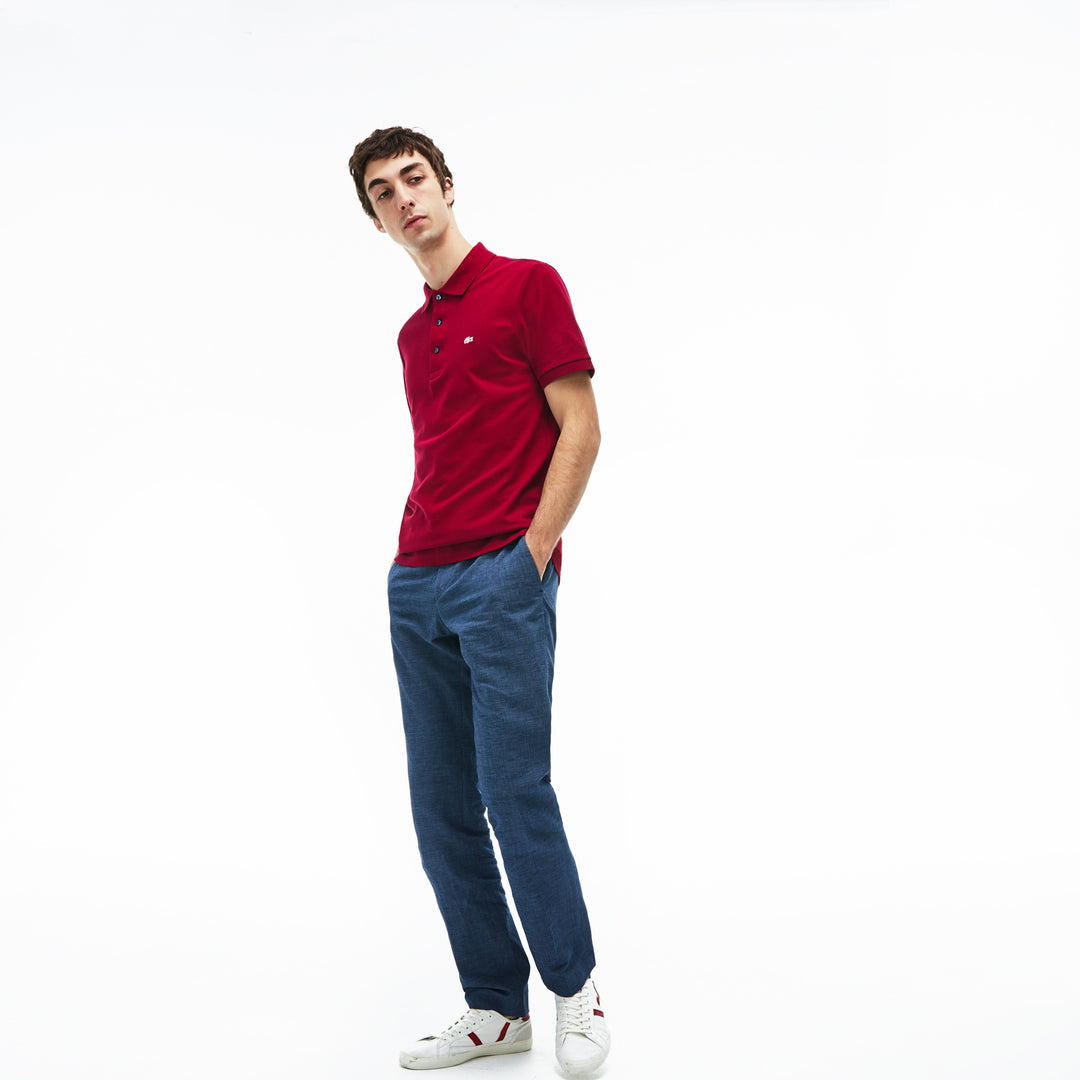 Men's Slim Fit Lacoste Polo Shirt In Stretch Petit Pique - Ph4014