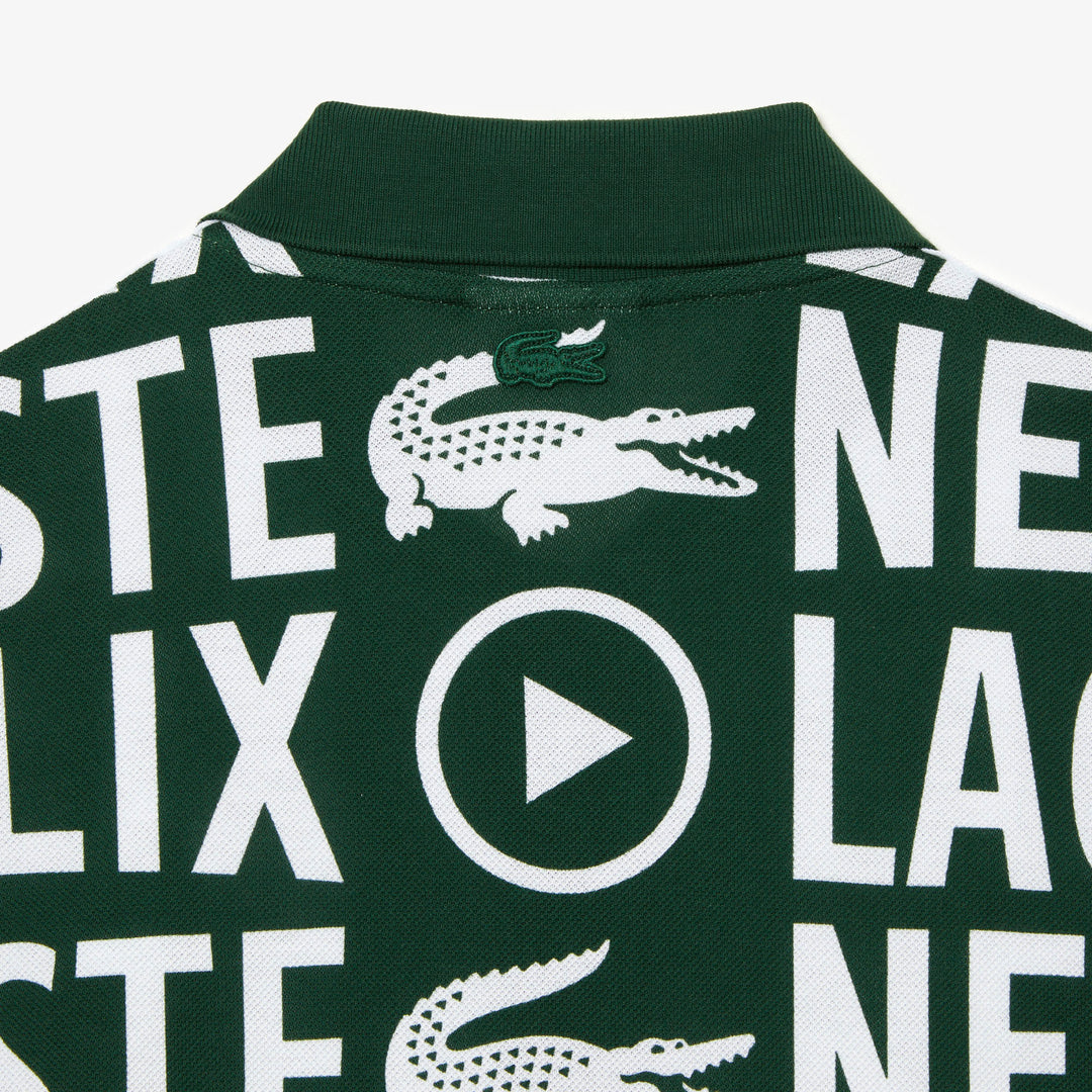 Men's Lacoste X Netflix Loose Fit Organic Cotton Print Polo Shirt - Ph7046