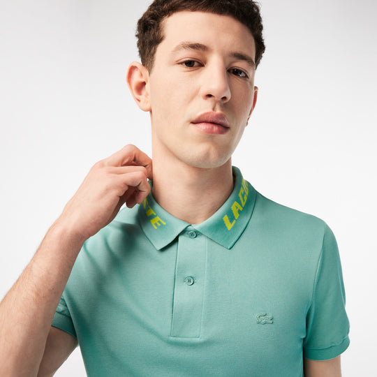 Men's Lacoste Branded Slim Fit Stretch Pique Polo - PH9642