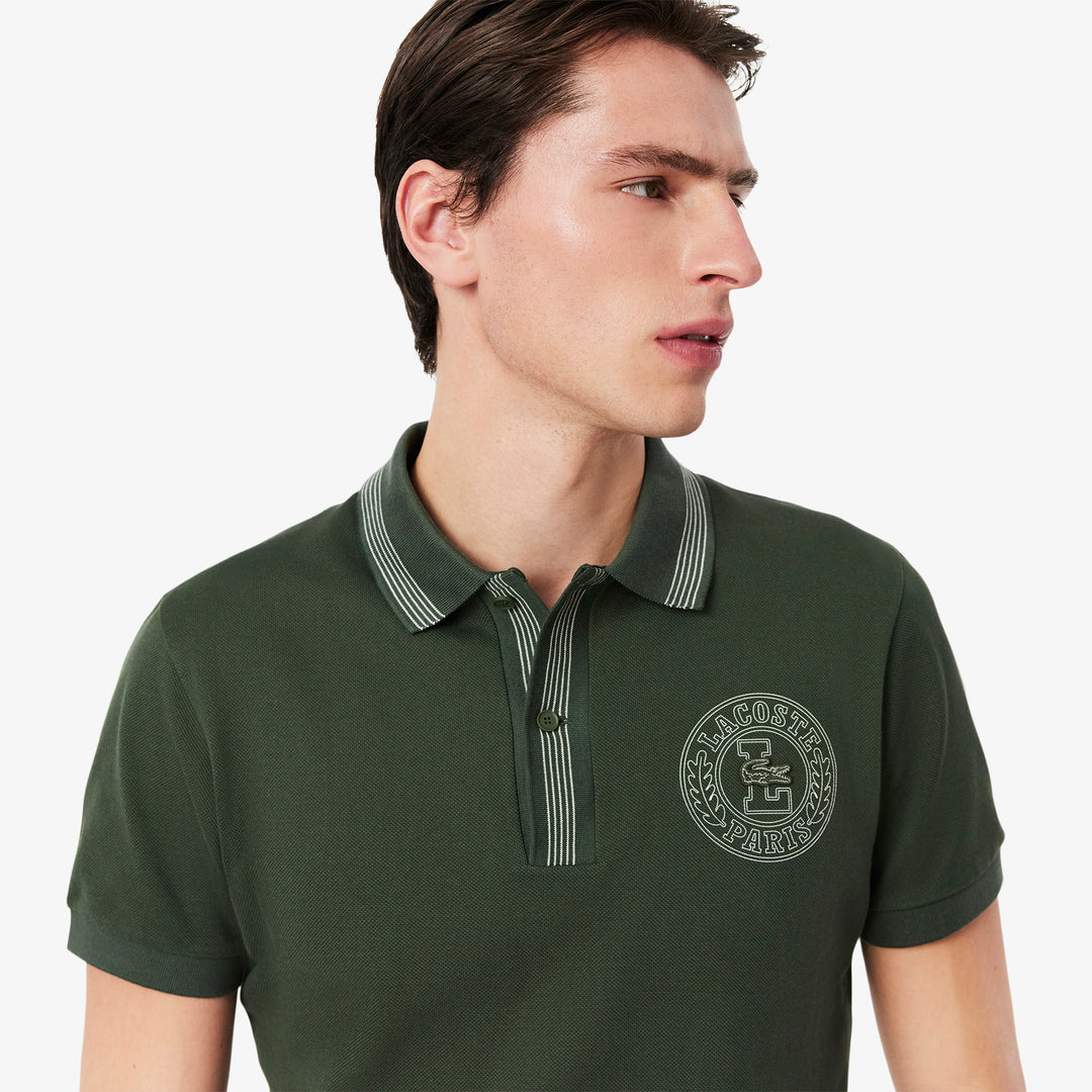 Regular Fit L.12.12 Badge Print Polo Shirt - PH9960