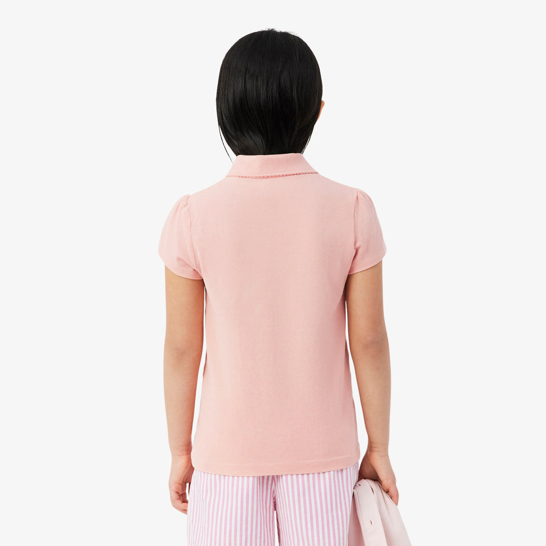 Scalloped Collar Piqué Polo Shirt - PJ0953